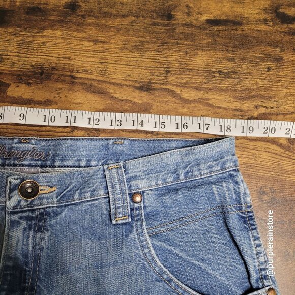 Wrangler Jeans 38x32 measures 36x32 Straight Medium Light Wash Western - Picture 6 of 11